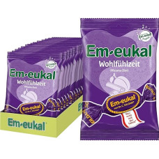 Em-eukal Wohlfühlzeit Plum Cinnamon - Winter Edition - Fruity Spicy Herb Sweets with Cinnamon, 15 x 90 g - For Cosy Winter Moments