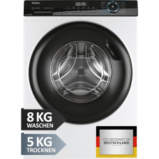 Haier I-PRO Series 3 Washer Dryer HWD80-B14939 I Washing Machine Dryer Combination with 8 kg Washing & 5 kg Drying I Energy Class A, Combination Class D I 1,400 rpm & Quiet Direct Drive I Washer Dryer