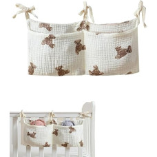 1 x Kūdikių lovos organizatorius Kūdikių lovos aksesuarai Lovos krepšys, skirtas pakabinti kūdikių darželio buteliuką Kabantis krepšys Organizatorius saugojimo krepšys Sauskelnės Organizatorius Šoninė lova Kūdikis