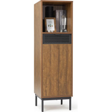 Mondeer Sideboard, Kitchen Cabinet with Doors and Adjustable Shelves for Living Room, Bedroom, Dining Room, Hallway, Industrial Style, Vintage Brown Black, W 37 x H 124 x D 40 cm