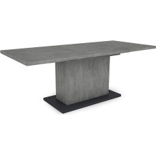 byLIVING Atėnų valgomojo stalas / Betono išvaizda pilka / Didelis išskleidžiamas stalas nuo 160 cm iki 200 cm / Stalas su ištraukimo funkcija / Stalas su sinchroniniu išskleidimu ir įdėklu / 160-200 x 90 x H 75 cm