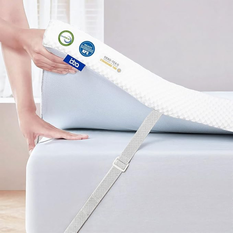 Antčiužinys 140 x 200 cm, gelinis antčiužinys H3/H4, pagamintas iš 7,5 cm aukščio atminties putų ir audinio iš bambuko pluošto, patogus antčiužinys 140 x 200 cm, skirtas 