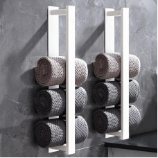 Rankšluosčių laikiklis be gręžimo, rankšluosčių laikiklis sidabrinis, rankšluosčių laikiklis vonios kambaryje, rankšluosčių laikiklis, rankšluosčių laikiklis ant sienos, nerūdijantis sidabrinis nerūdijantis plienas, rankšluosčių laikiklis vonioje (balta s