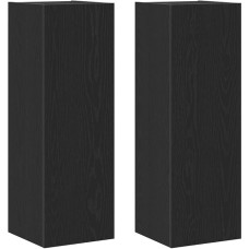 vidaXL Modernus juodo ąžuolo TV spintelė sieninis baldas su daugybe laikymo vietos svetainei ir miegamajam