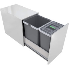 ELLETIPI Street 2.0 Pa2 inl424326 a Diferencijuota nuimama plieninė šiukšliadėžė pagrindui, plienas, 26 x 43 x 40 cm