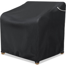 AKEfit Patio Chair Covers for Garden Furniture Waterproof Heavy Duty Waterproof Outdoor Chair Covers for All Weather Protection Lawn Lounge Deep Seat Black 32