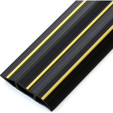 AGPTEK Grindų kabelių tiltas, 3 m grindų kabelių kanalas, modulinis kabelių kanalas, jungiamieji laidai ir laidai, puikus grindų kabelių dangtis biurui, dirbtuvėms, sandėliui, koncertui ir kt.