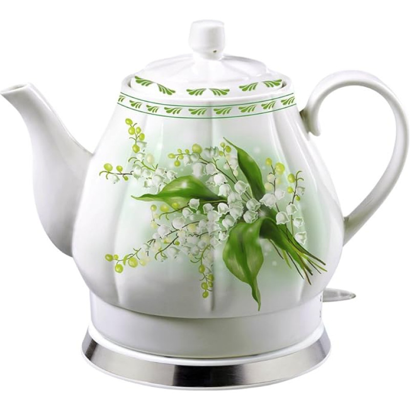 1,7 litro talpos 1500-1600 W porcelianinis virdulys Lily of the Valley