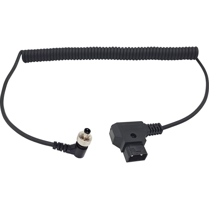 Chikoni D-Tap to Lock DC 5.5 2.5mm Monitor Power Cable Compatible with Atomos Ninja V Sony Shogun PIX-E7 PIX-E5 Ikan DJI Monitor, Hollyland Mars 400s, Fit for 5.5 2.5or 2.1mm, 59 inch