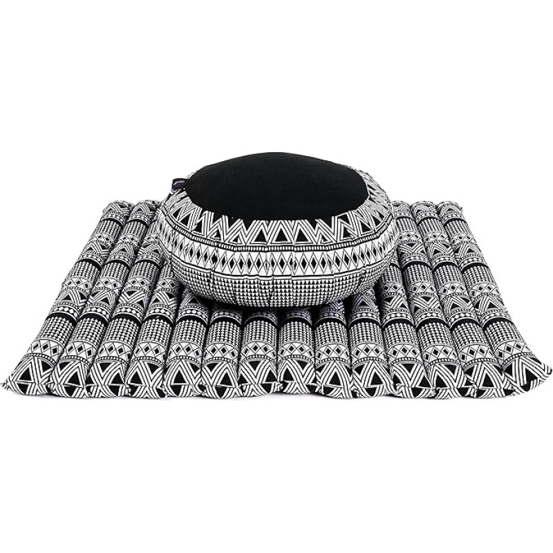 Leewadee Meditacijos pagalvėlių rinkinys, Sėdynės pagalvėlė, Apvali Zafu jogos pagalvėlė, Zabuton jogos pagalvėlė, Meditacijos pagalvėlė, Meditacijos reikmenys, Jogos sėdynės pagalvėlė, Jogos meditacijos pagalvėlė, Kapokas