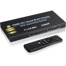 HDMI jungiklis 2k 4 in 1 Out HDMI 2.0 Quad Multi-Viewer Multi Screen 1080p/720p@60Hz/30Hz HDCP 1.4 Audio Switcher Switch Switch Scaler 3D su nuotolinio valdymo pultu 5 režimai PS3/PC/STB/DVD/Xbox/Notebook/HDTV