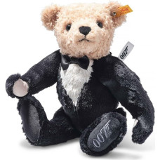 Steiff Cuddly Toy James Bond Teddy Bear, Cute Stuffed Toy with Plastic Eyes, Children, Boys and Girls, Plush Toy 30 cm, Multi-Colour, 355691