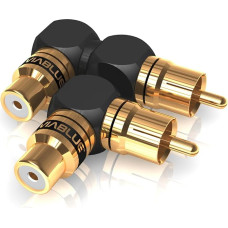 VIABLUE XS CINCHADAPTER 90° S/XL MIX * 1 Pair Adaptor * 24 Carat Real Gold-Plated