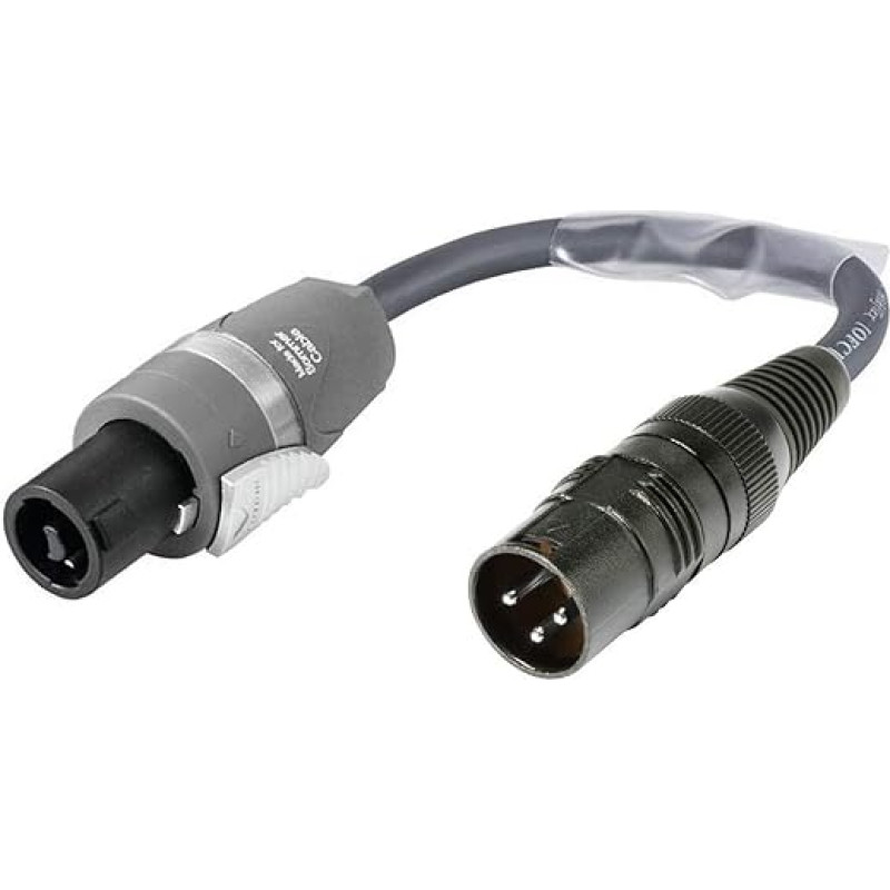 SommerCable Speakon MEGXU225-0020-GR 2-Pin Plug Adaptor to XLR 3-Pin Male for Speaker Cable Road Adapter