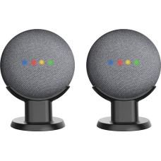 Cozycase Table Stand Holder Stand for Google Home Mini, Nest Mini, Improving Clarity and Appearance, Safe Stand in Kitchens, Bathrooms and Bedrooms (Black, Pack of 2)