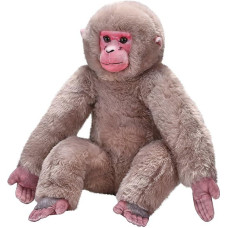 Wild Republic Artist Collection Japanese Macaque Gift for Kids 38cm Plush Toy Stuffing Made of Spun Recycled Water Bottles