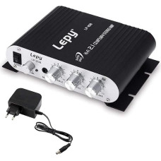 DollaTek LEPY LP-838 Car Channel Amplifier Stereo Subwoofer Audio Accessories (Black) LED Light