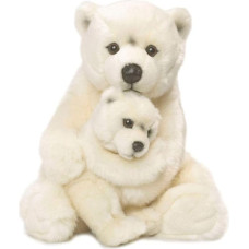 WWF 16871 Plush Toy Polar Bear with Baby