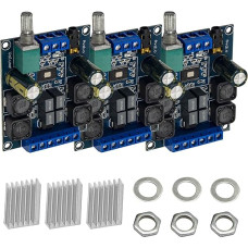 AZDelivery 3 x Digital Amplifier Board Compatible with TPA3116D2 with Two Channel Stereo Amplifier, 2 x 50 W Digital Stereo Board 12 V 24 V for Speakers and DIY Projects Includes E-Book