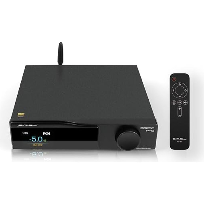 SMSL DO200 Pro Balanced DAC, 12x CS43131 XMOS XU-316 PCM768kHz DSD256 MQA-CD MQA Decoder, USB/OPT/KOAX/Bluetooth5.1/HDMI ARC to RCA/XLR DAC, HiFi Preamp DAC for PS5/PC/HDTV/CD Player
