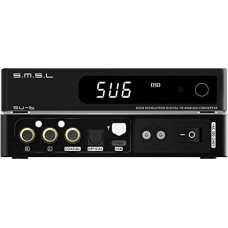 S.M.S.L SU-6 DAC ES9038Q2M XMOS DSD PCM768kHz/32Bit Bluetooth 5.0 LDAC USB Decoder (Black)