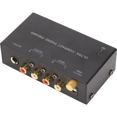 Phonograph Preamp, Low Noise Phono Amplifier 100-240V with Independent Button Control for Turntable (#1)