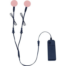 2 Pieces 30mm LED Round Eyes DIY Cuttable Electroluminescent for Cosplay Party Mask Eyes Superhero Decoration (White)