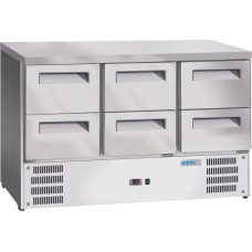 Arktic Šaldomasis stalas 6 stalčiai GN 1/1 368 l 304 W 1365x700x855 mm