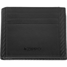 Zippo CARBON RANGE BI-FOLD ODINĖ PINIGINĖ SU MONETŲ DYLIU, Juoda