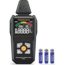 5-in-1 EMF Meter ET01PRO, Simultaneous Display of EF/MF/RF/TEM/HUM, Electrosmog Meter with Maximum, Minimum Value Display and Data Storage, Suitable for Office, Home and Ghost Hunting