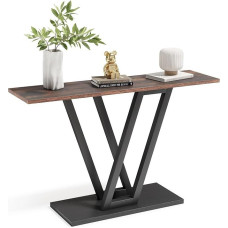 LITTLE TREE Konsolinis stalas Prieškambario stalas prieškambario zonai 43 colių sofos stalas Prieškambario stalai gyvenamajam kambariui Rustic Brown