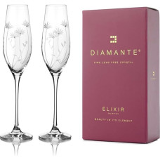 DIAMANTE Krištolo taurės šampano fleitai - 