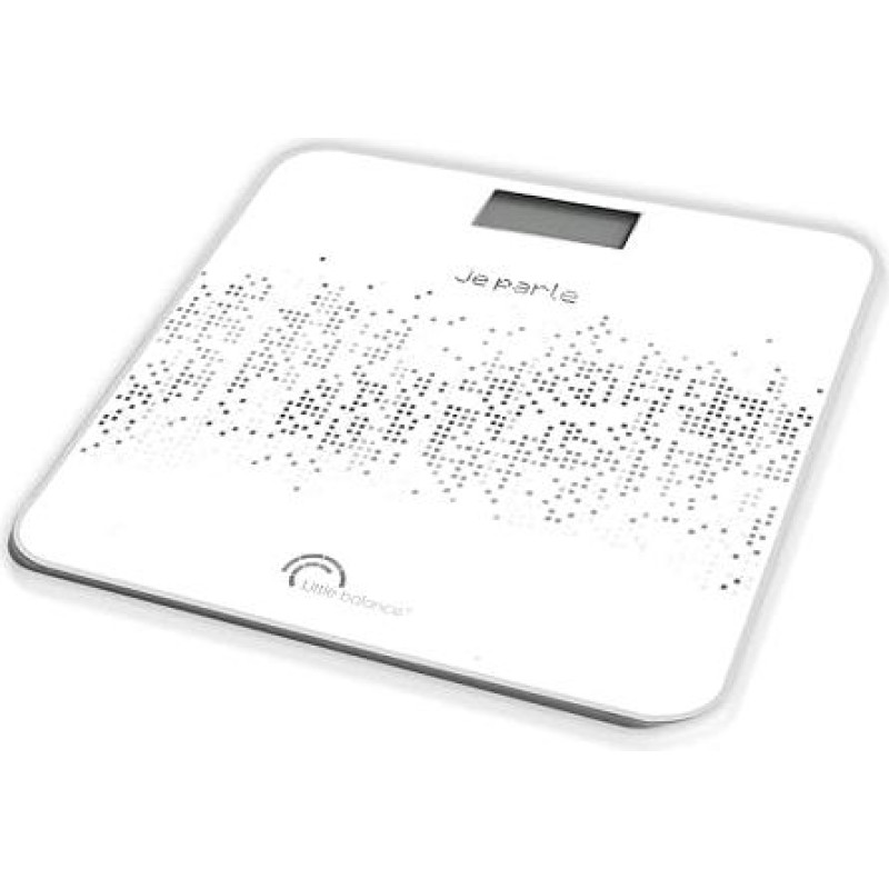 LITTLE BALANCE 8445 Voice 180 Elektroninės vonios svarstyklės daugiakalbės 180 kg/100 g Baltos spalvos