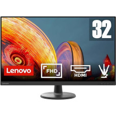 Lenovo D32-45 | 31,5 colių monitorius | 1920 x 1080 | 60 Hz | 250 nitų | 4 ms atsako laikas | VA skydelis | HDMI | DisplayPort | Reguliuojamas aukštis | Nuo atspindžių | 6,3 kg | Juoda