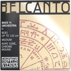 Thomastik Belcanto BC 61 Steel 1ª Aluminum Medium Contrabajo 3/4 Orquesta