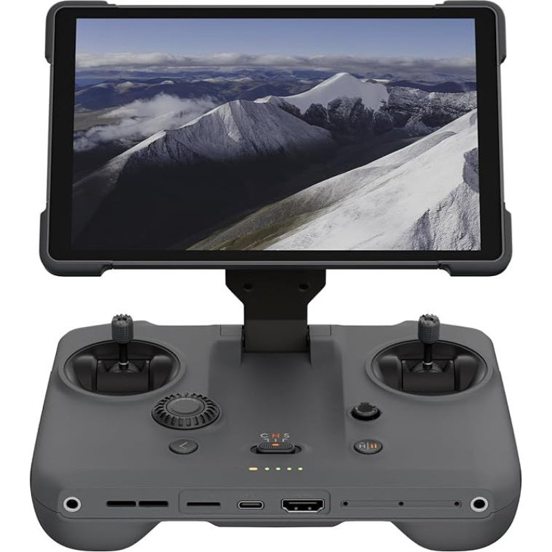 DJI RC Pro 2 nuotolinio valdymo pultas - 7 colių itin ryškus besisukantis ekranas vertikaliam fotografavimui, sulankstomi lipdukai, įmontuotas mikrofonas, suderinamas su Mavic 4 Pro ir kt.