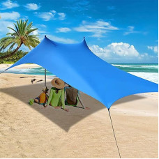 3 x 3 m Apsauga nuo saulės paplūdimio Vėjo atsparus stabilus paplūdimio palapinė UV apsauga 4-8 žmonių tentas Paplūdimys su stulpais Paplūdimio pastogė Greitai į viršų Saulės palapinė Saulės palapinė Saulės palapinė Sodas