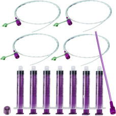 Alpha Dog Whelping Veislinis paketas 4 šėrimo mėgintuvėliai 10 ml švirkštai Šuniukas Kačiukas Cleft 4F 5F 6F 8F Metimo rinkinys Priedai