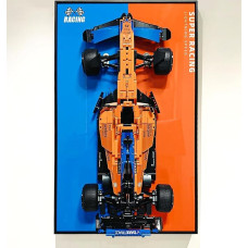 Lego Technic F1 McLaren Formula 1 42141, suderinama su Lego Mclaren F1.45,0 cm x 74,9 cm, skirta Lego automobilių sieniniam laikikliui, tik sieninė lenta