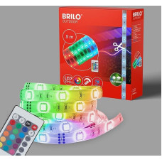 Briloner 2035-150 LED šviestuvų komplektas su lizdu 230V 500cm RGB