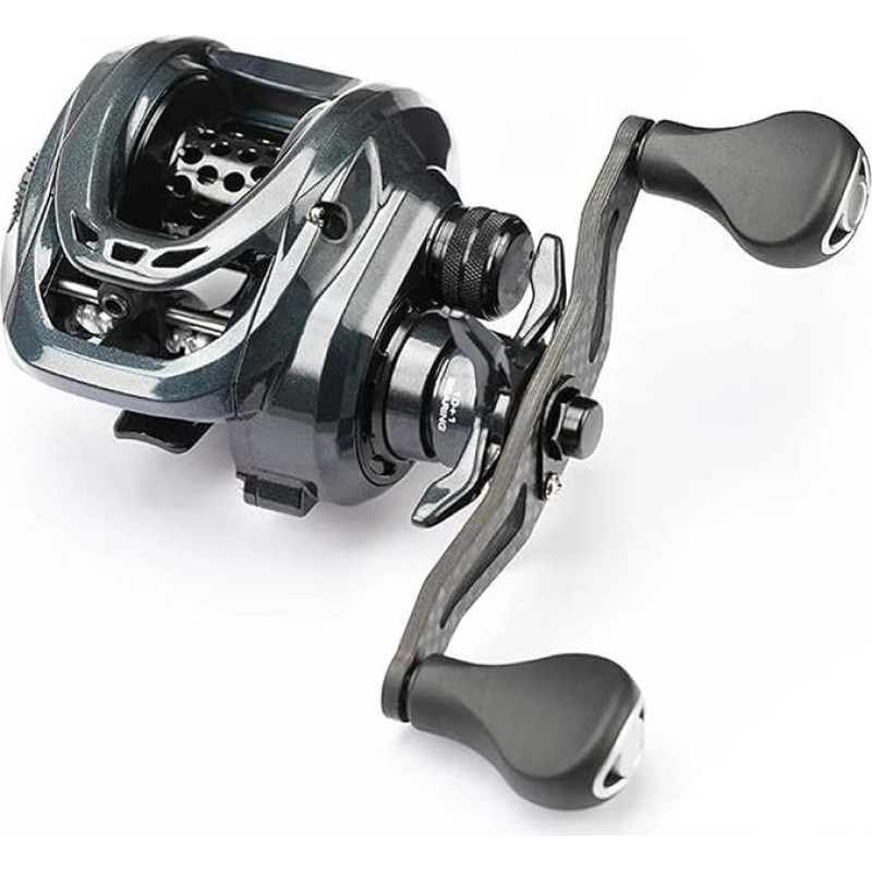 Karpių ritė Žvejybos ritės Žemo profilio Baitcast ritė 7 kg vilkimo didelio stiprumo Baitcasting 7.1:1, 182G žvejybos ritė ilgiems metimams