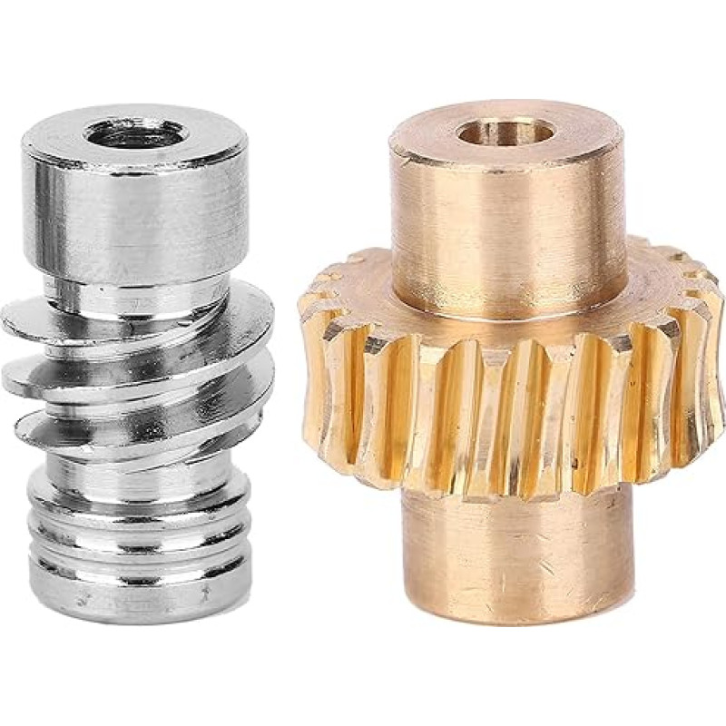 Cryfokt 10:1 Worm Wheel, Bronze Worm Gear + Metal Worm Set for Industrial Robot Parts, Durable and Durable Gear Set