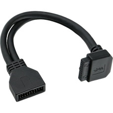 Kompiuterio korpuso USB3.0 priekinės antraštės kabelis 19 kontaktų 20 kontaktų platus suderinamumas dešiniu kampu stalinėms pagrindinėms plokštėms