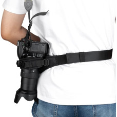 Dekompresijos fotoaparato diržas Atsparus smūgiams fotoaparato diržas Saugos fotoaparato juosmens diržas Daugiafunkcinis reguliuojamas diržas profesionaliai fotografijai Stabili juosmens sagtis Niko.n Cano.n S.ony DSLR