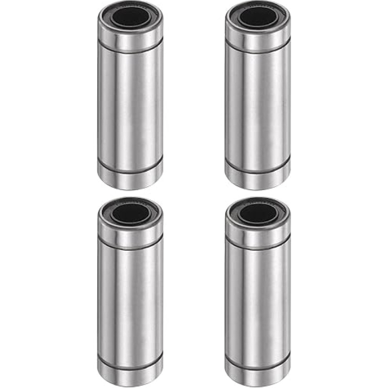 išteklių žemėlapis LM8LUU Linearkugellager, 8 mm Bohrungsdurchmesser, 15 mm Außendurchmesser, 45 mm Länge, doppelseitige Gummidichtung, Linearbewegungslager für 3D-Drucker, CNC-Maschinen-Anwendungen, ABEC3