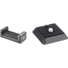 Cullmann - Smartphone holder with quick release plate 42 mm (1/4 inch) for tripod, black