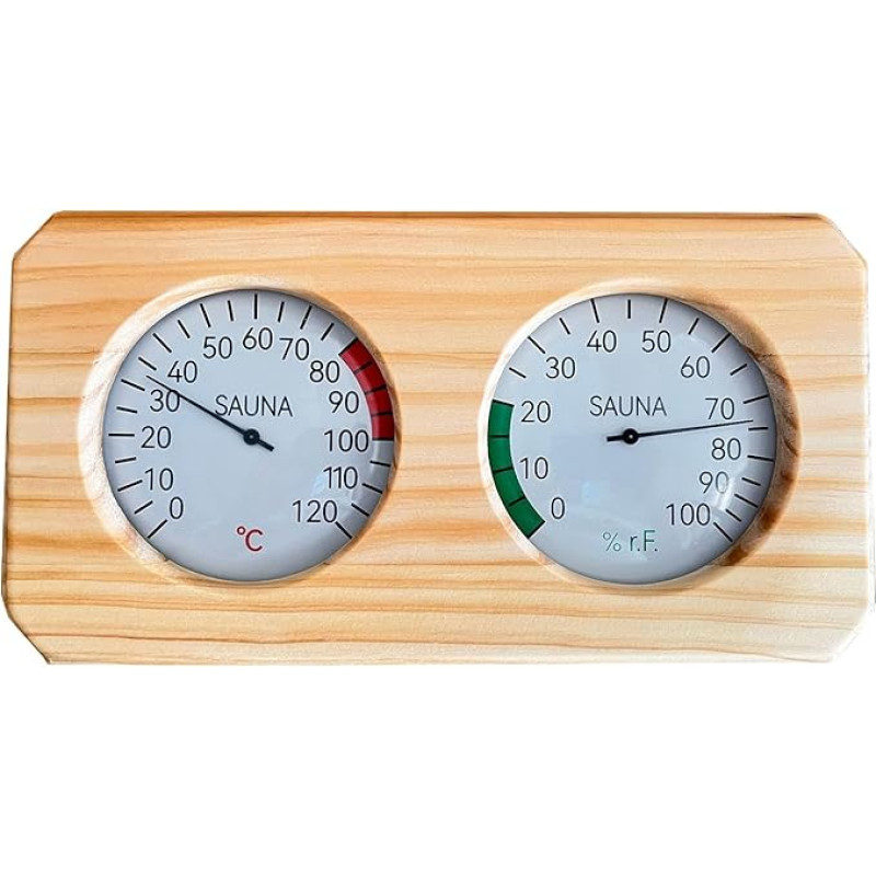 Langlebiges Holz Sauna Hygrometer Temperatur Und Feuchtigkeitsmessgeräte Zuverlässige Überwachung Für Sauna Enthusiasten