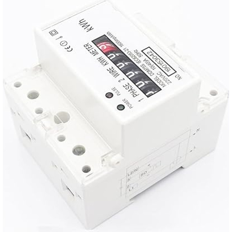 35 mm DIN Schienen Stromzähler, einphasig, tragbare Ziffernanzeige, Stromverbrauch, Wattmeter, Fabrikanzeige