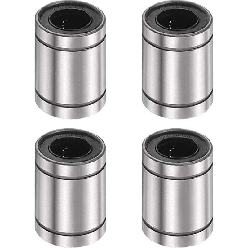 išteklių žemėlapis LM10UU Linearkugellager, 10 mm Bohrungsdurchmesser, 19 mm Außendurchmesser, 29 mm Länge, doppelseitige Gummidichtung, lineares Bewegungslager für 3D-Drucker, CNC-Maschinen-Anwendungen