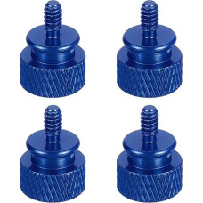 sourcing map Thumb Screws #6-32 UNC aliuminio 12 x 16 mm (OD x H) Thumb Screws for PC Side Panel Motherboard Mounting Screw Glue Pack of 4
